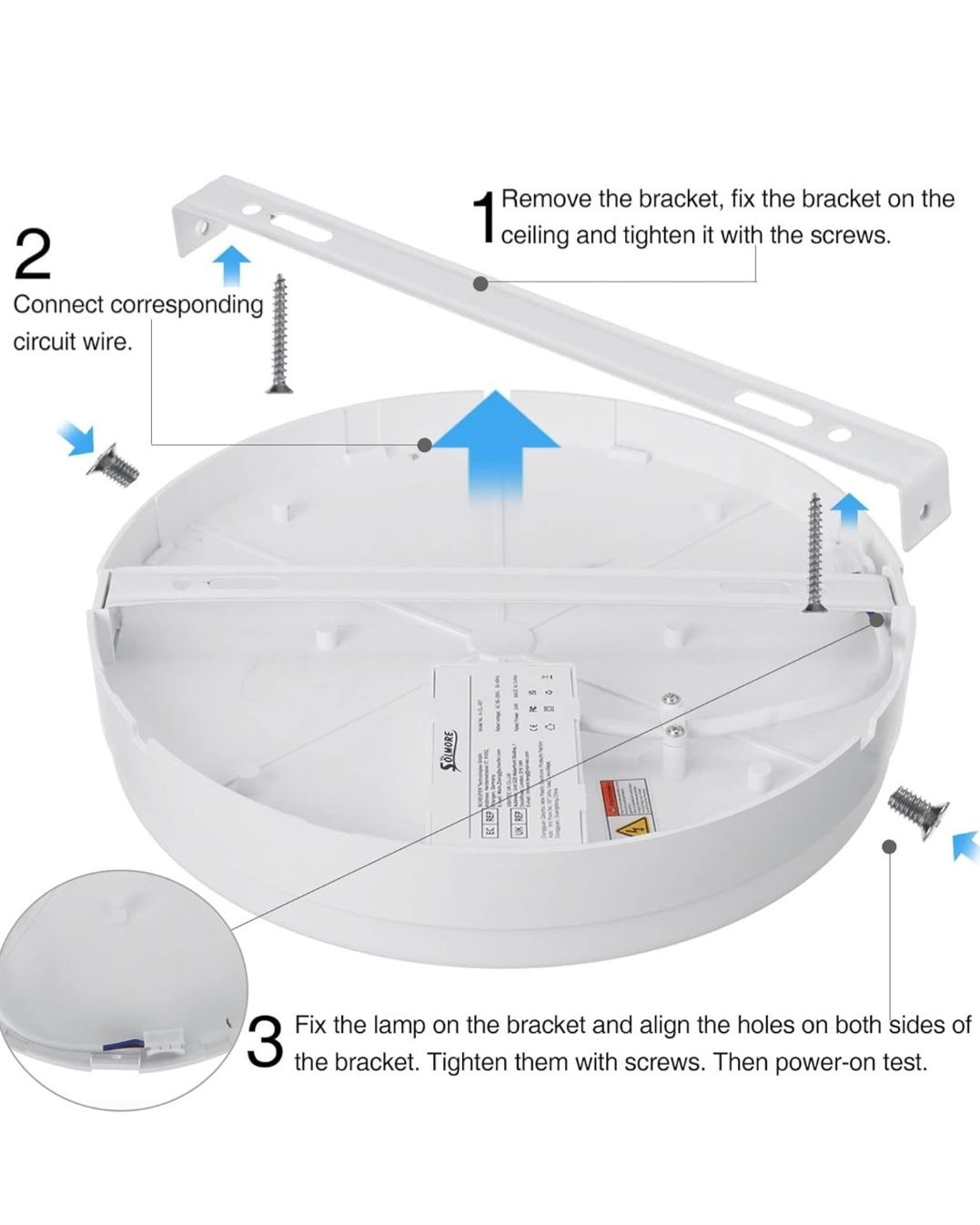 Lampa sufitowa LED SOLMORE, 24 W