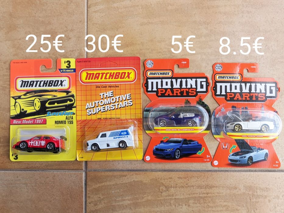 1:64 Matchbox, recentes e antigos