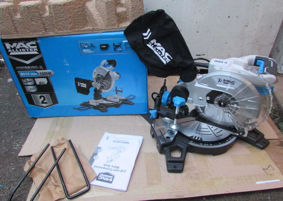 Пила торцовочна,торцювальна, торцовка Mac Allister 210мм 1500Вт(Англія