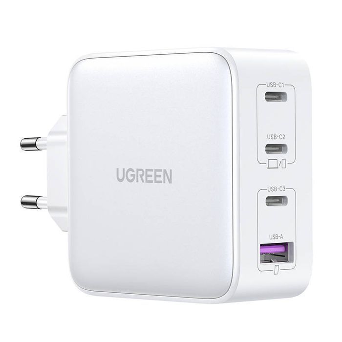 Ładowarka sieciowa UGREEN 3xUSB-C, USB-A 3.0, PD3.0, QC4.0, GaN, 100W