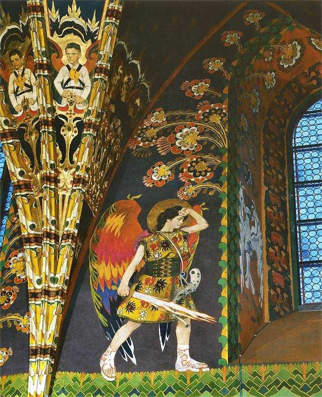 Józef Mehoffer oryginalny rysunek Michał Anioł Katedra WAWEL cert.DESA