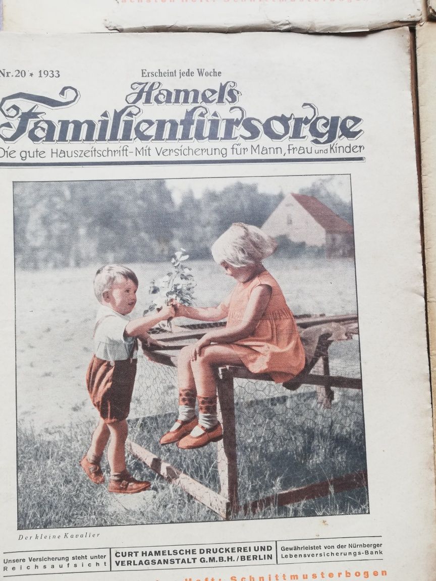 Czasopisma - stare niemieckie ''Hamels Familienfürsorge'' 1933 r