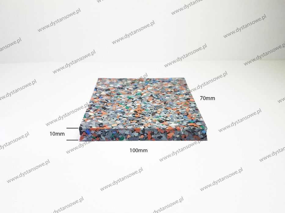 Podkładki pod legary taras, gumowe 1cm, trwałe, dystansowe 50 szt.