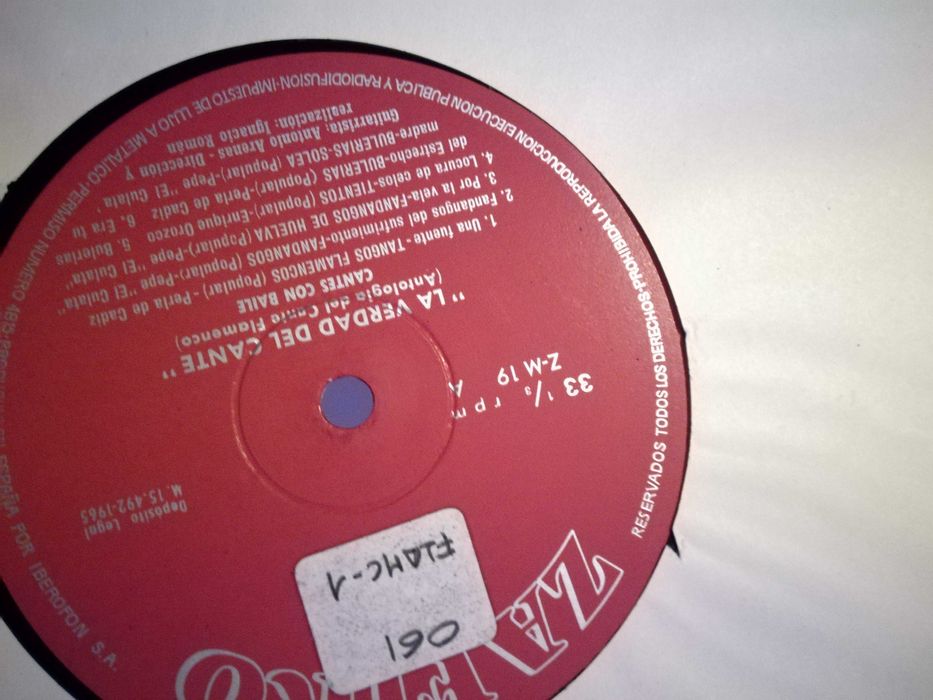 Disco Vinil antigo Flamenco especial 3 partes