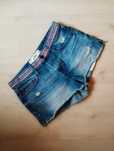 boho szorty jeansowe s xs haft strzępione przecierane vintage hippie