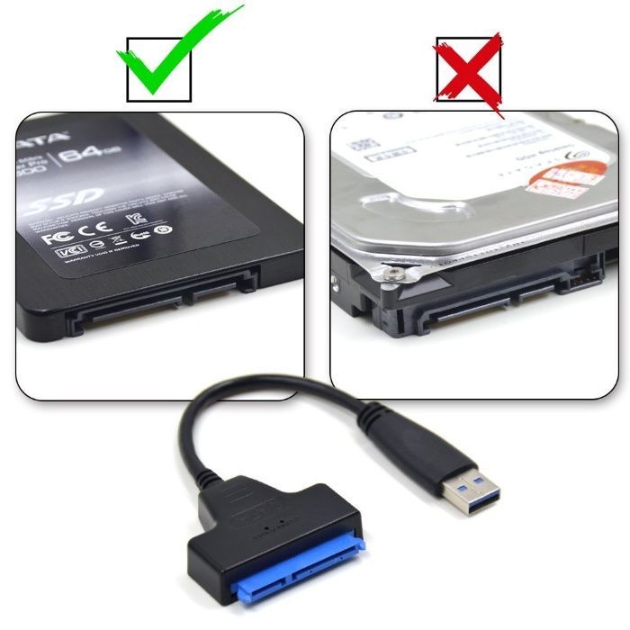 Кабель, Адаптер USB 3.0 - SATA для жестких дисков HDD 2.5 (Новый)