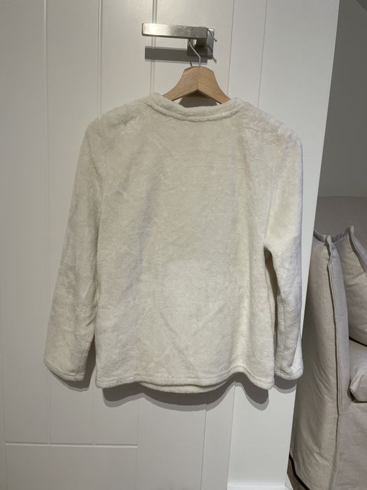 bluza z misiem miś kremowa oysho