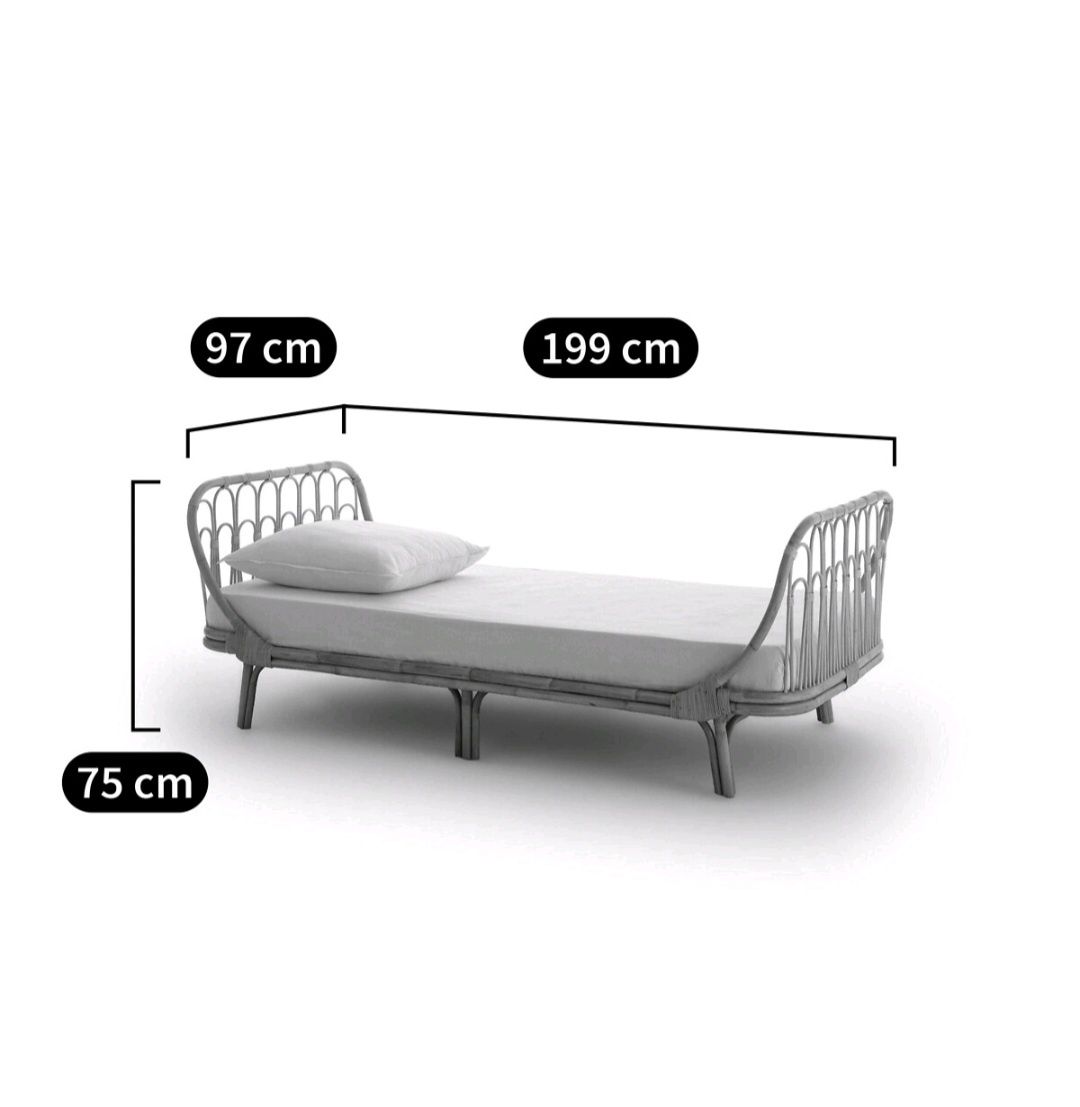 Cama individual em Rattan Meido, La Redoute