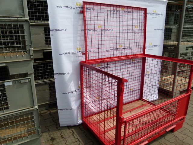 Gitterbox z klapą kosz druciany paleta metalowa giterbox uic ujc EPAL
