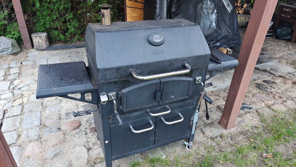 Sprzedam - Grill węglowy duży El Fuego Grand Ontario 2 ruszty żeliwny