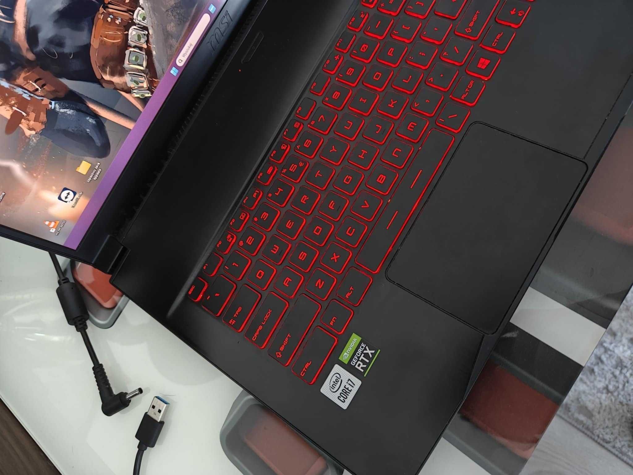 MSI GF75 17,3cala/i7-10750H/16GB/512 RTX3050/ 144Hz - Stan idealny!