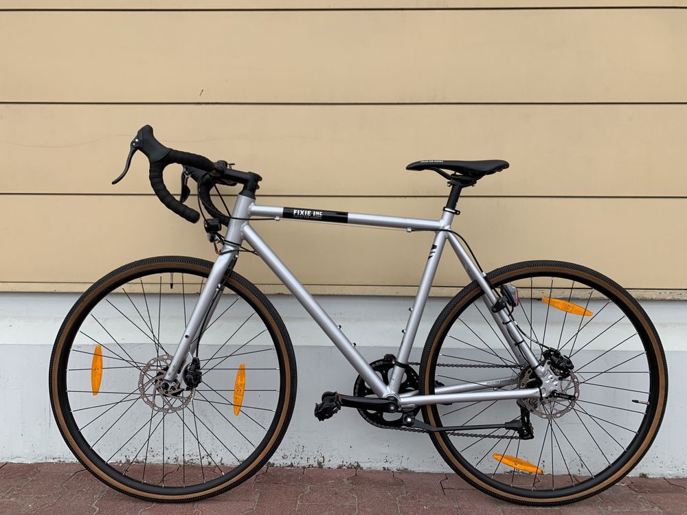 Rower gravel fixie inc shimano sora tektro