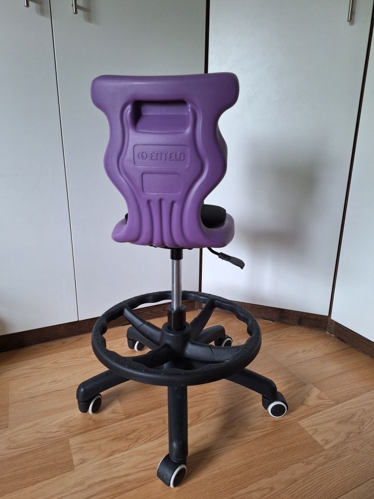 Krzesło dziecięce do biurka obrotowe dla dziecka ENTELO Classic Soft