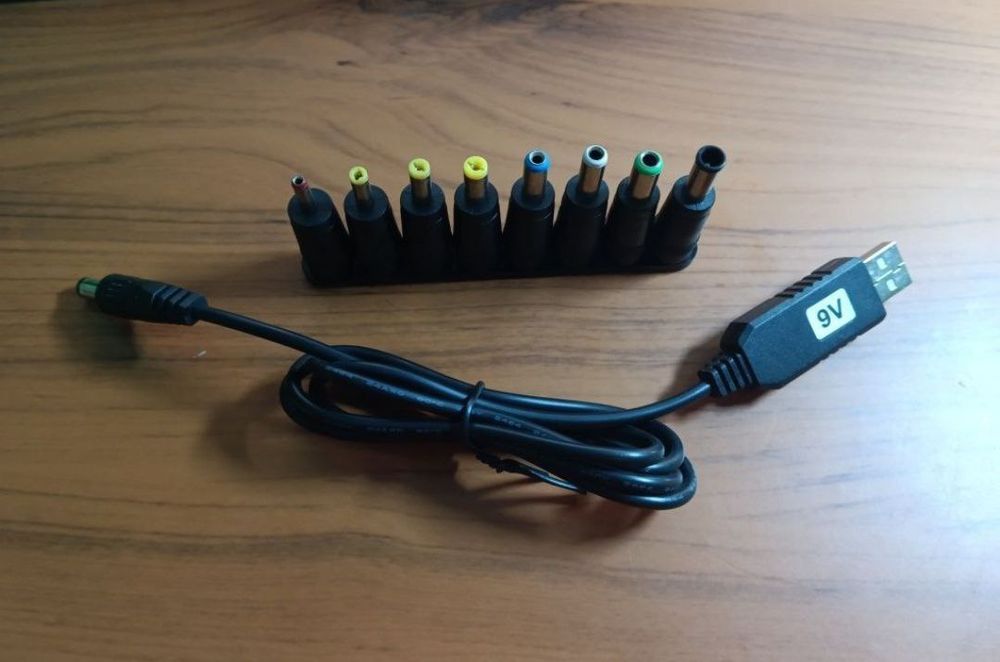 Кабель для роутера usb 5V to DC 5,5 9V 12V набор переходников