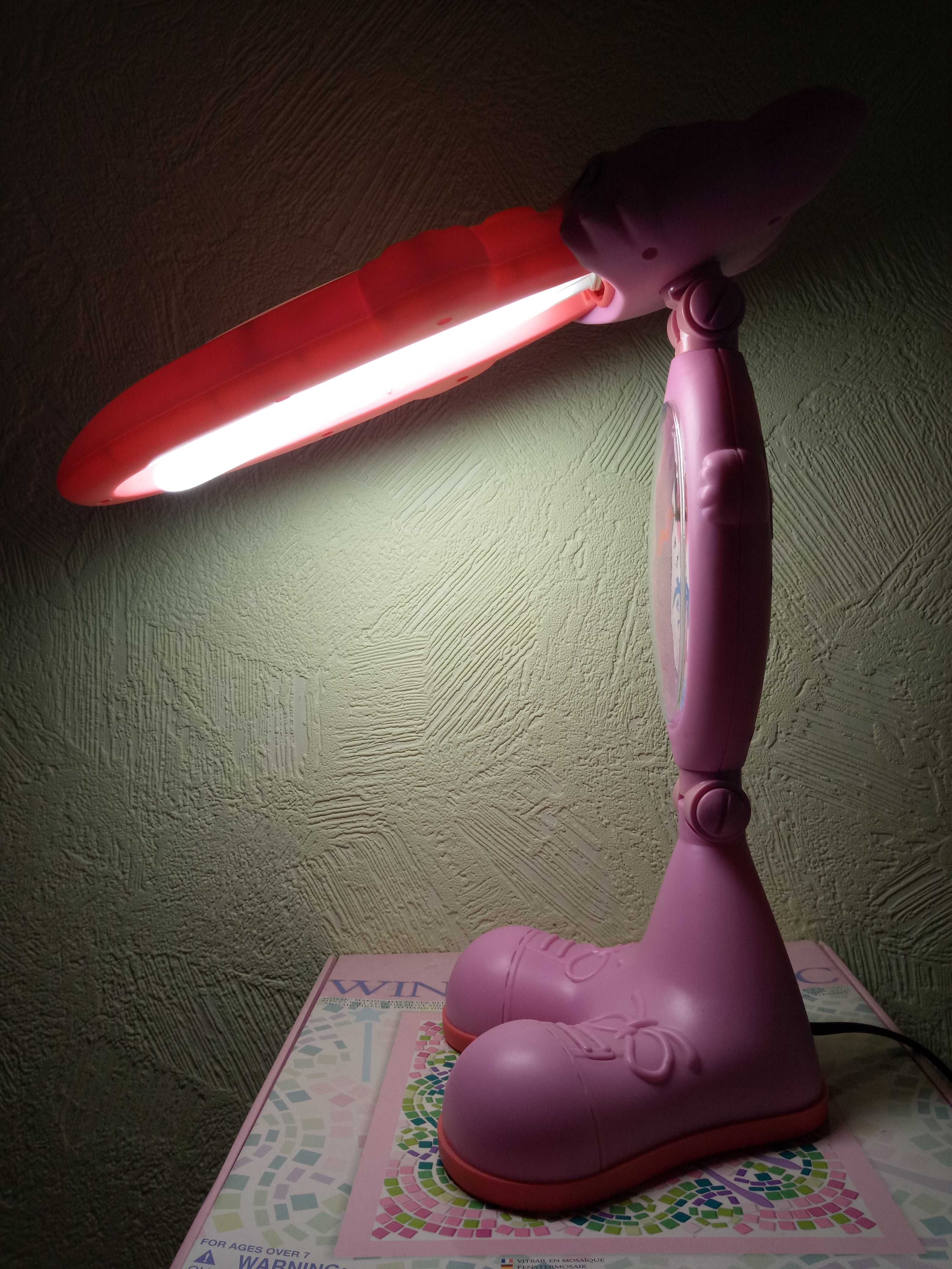 Настольная детская лампа Horoz Electric HL036, G23, 11Вт, розовая