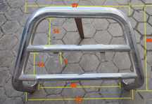 Barra de proteção frontal inox. Bull bar ou mata-vacas