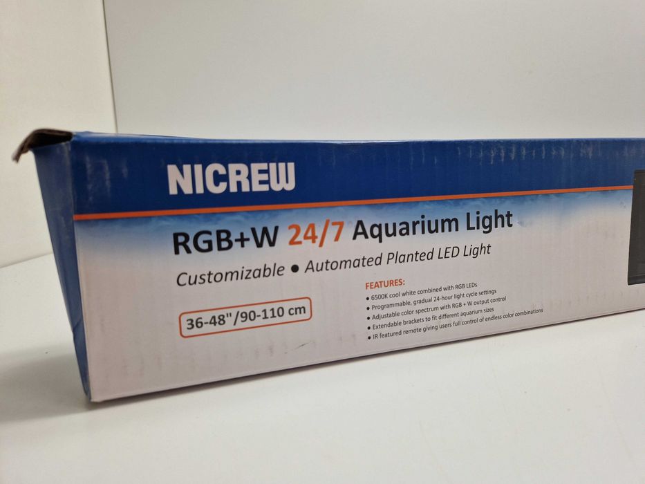 Nicrew RGB+W 24/7Światło Akwariowe z pilotem i funkcją timera 90-110cm