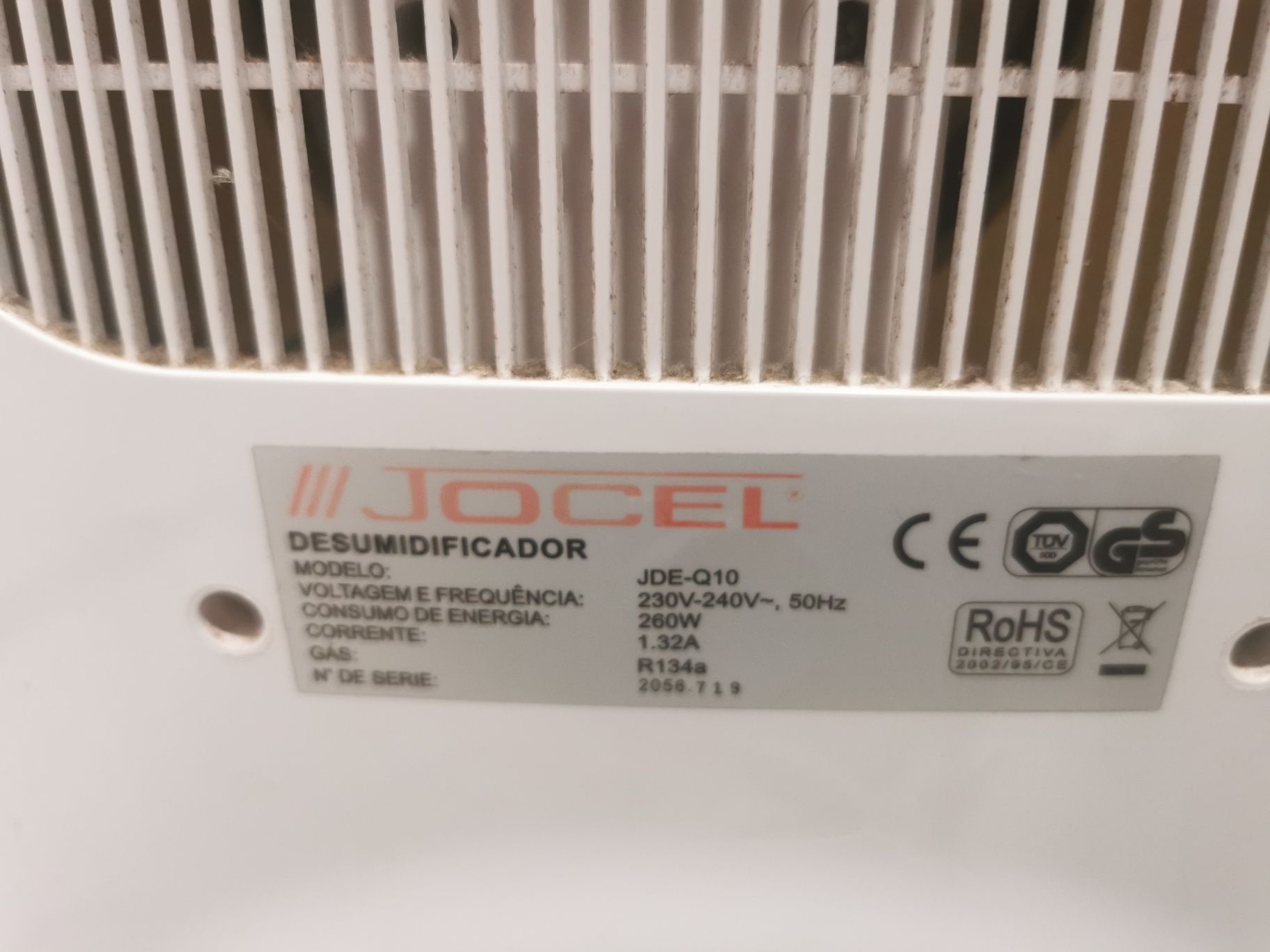 Desumidificador Jocel JDE-Q10 para peças