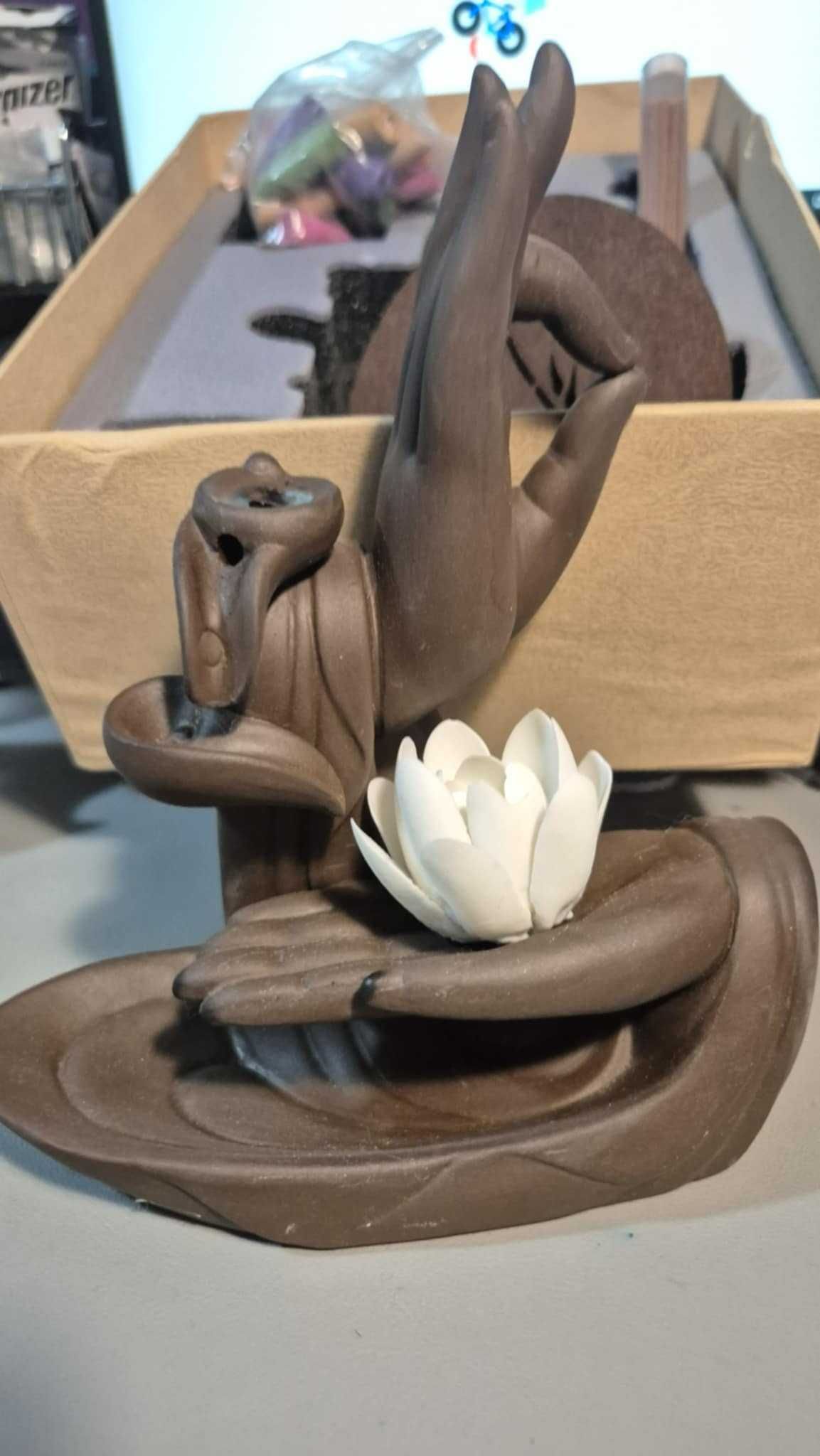 Kadzidło Wodospad Ręcznie robione Ceramiczne Lotos Budda Ręka