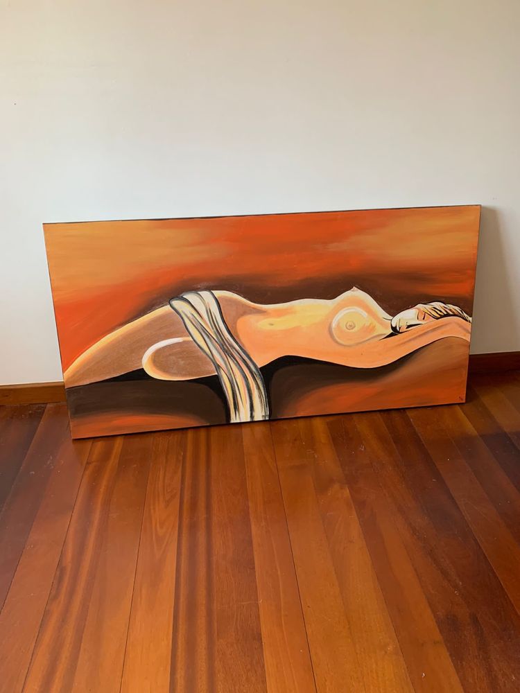 Tela mulher semi-nua  140x60 cm