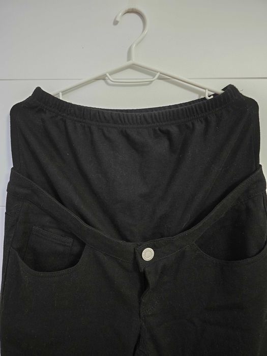 Jeansy ciążowe proste  BooHooo S czarne