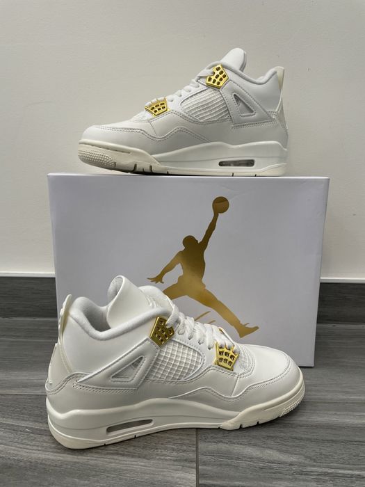 Air Jordan 4 WMNS Sail Metalic Gold rozmiar 40 W