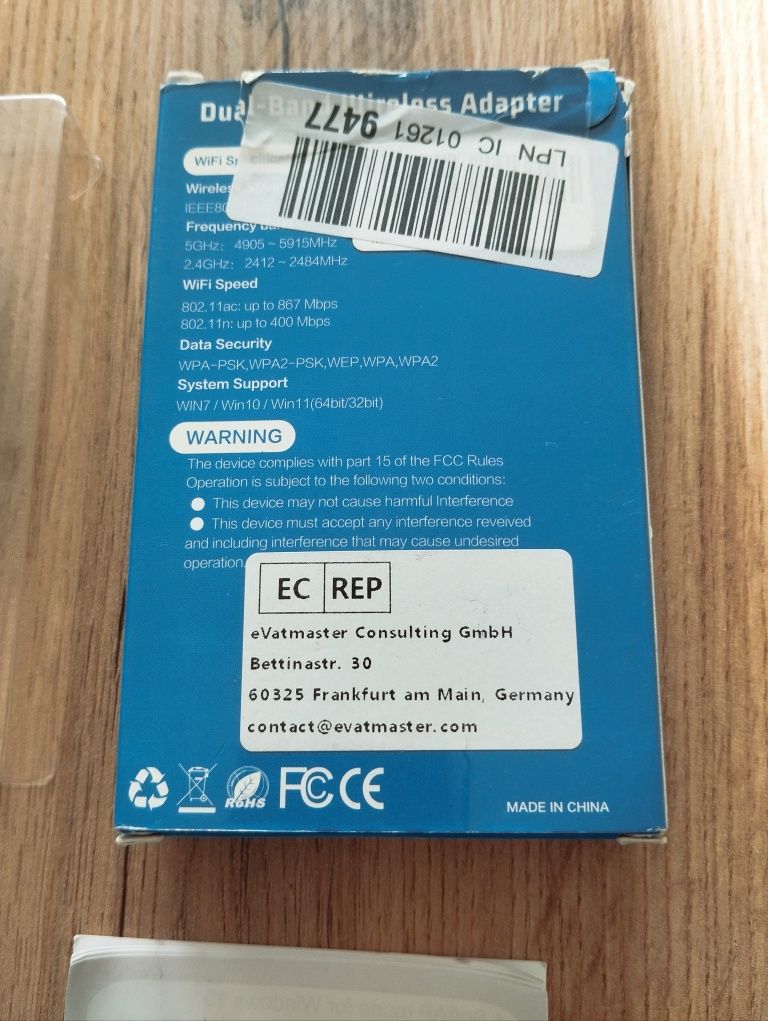Bezprzewodowy adapter USB Wi-Fi