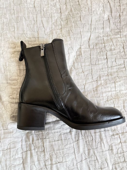 Czarne botki skórzane Lasocki