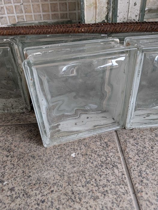 Bloco/tijolo de vidro transparente