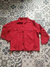 Kurtka koszulowa czerwona jeans denim UNISEX