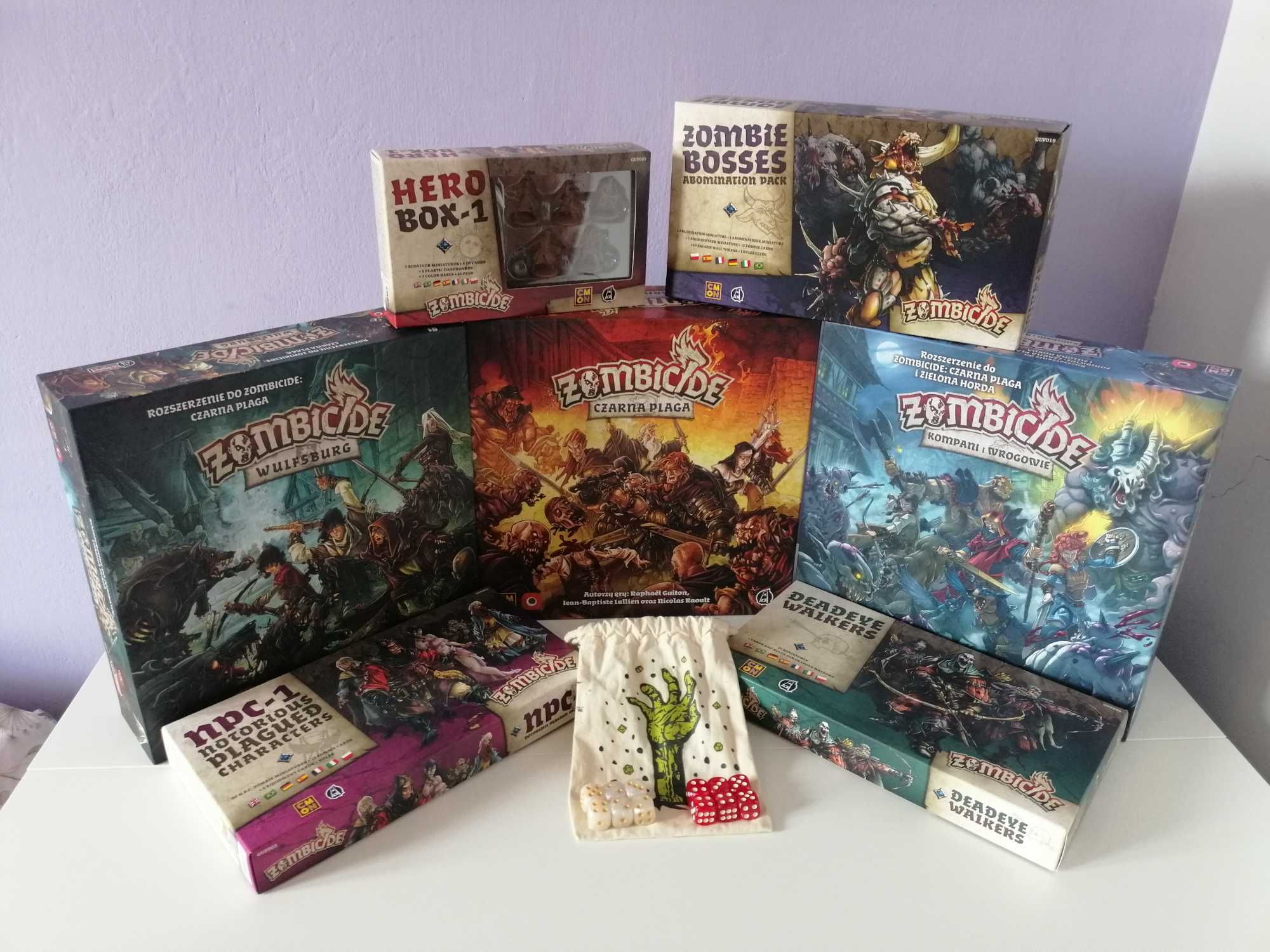 Zestaw Zombicide: Czarna Plaga + 6 dodatków + koszulki + 2 gratisy!