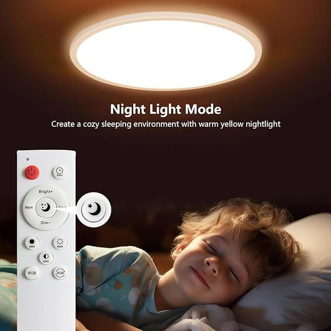 Taipow Inteligentna Lampa Sufitowa LED z Pilotem RGB 30W 2200LM