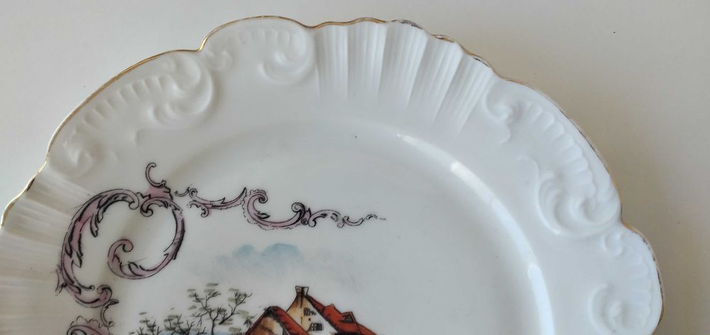 Prato Vista Alegre antigo 1881 a 1921 Séc XIX/XX Bordo Recortado