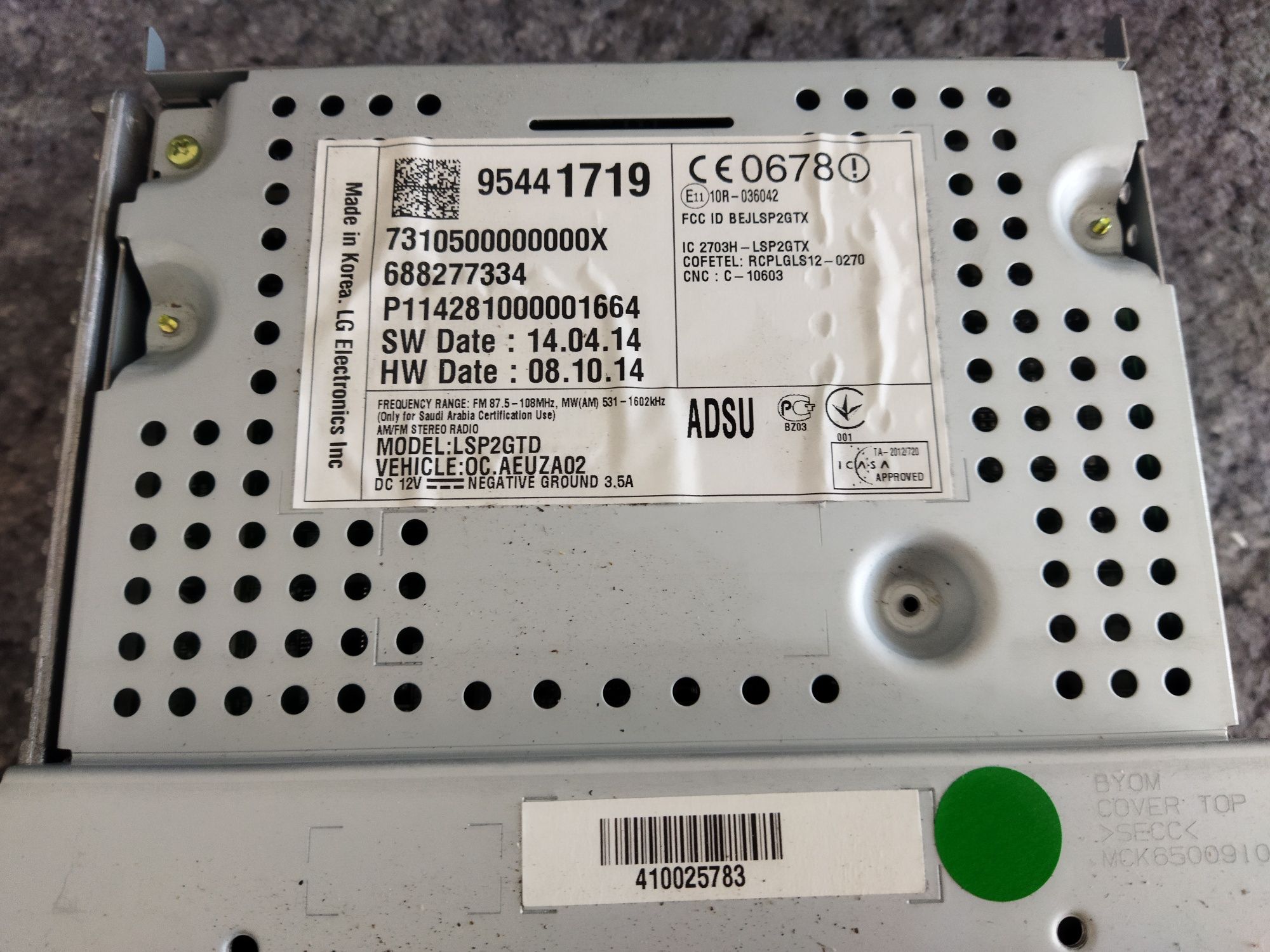 Radio opel corsa e