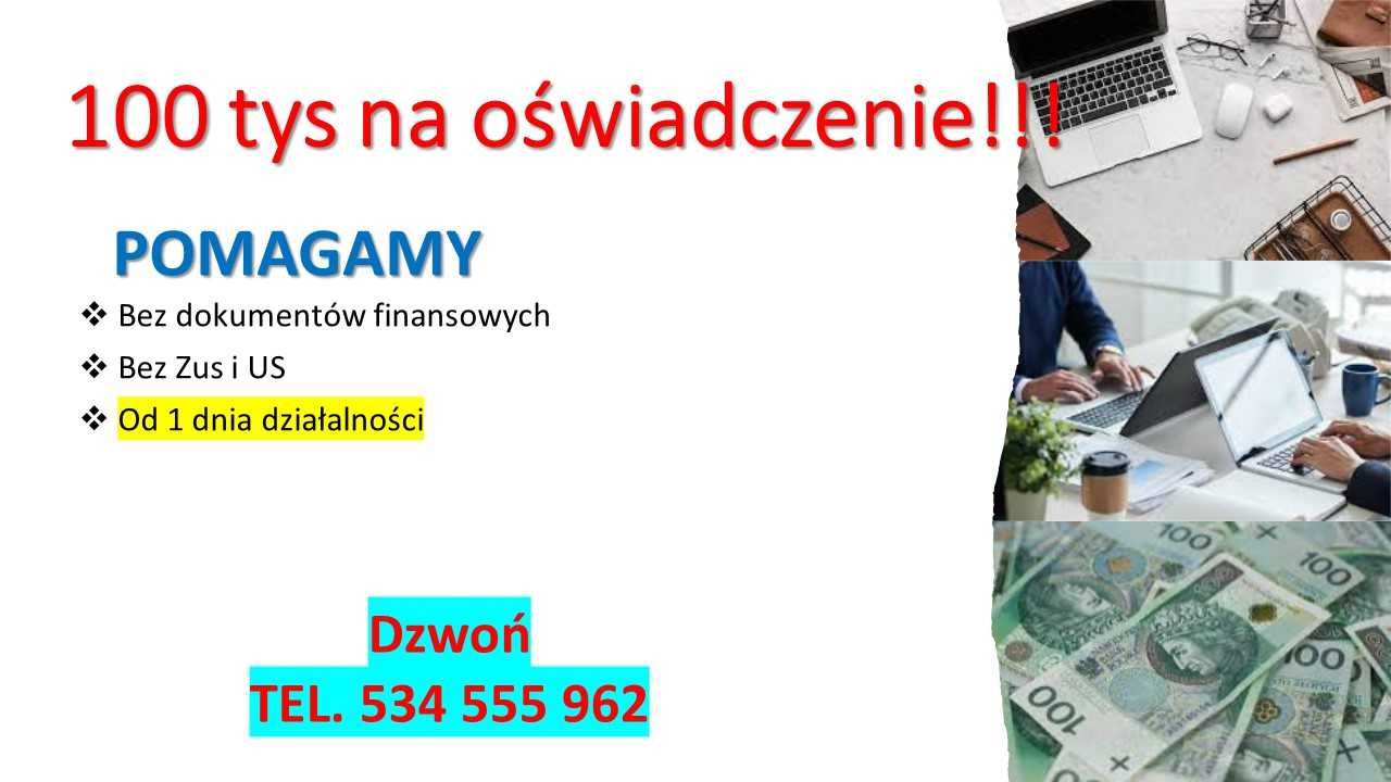 100 tysięcy na oświadczenie