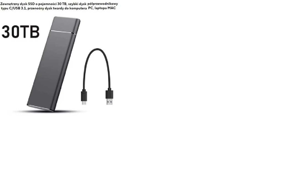 Dysk zewnętrzny SSD 30TB.