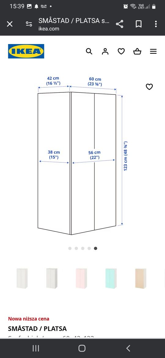 Szafy ikea smastad plasta