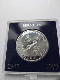 Бермуды 1 доллар серебро 925п, 1972г.