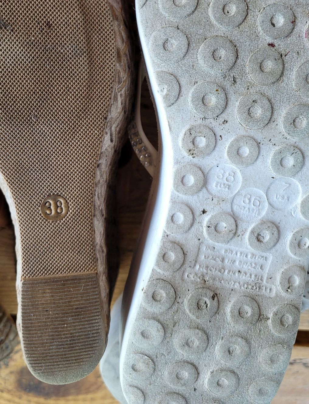 2 × koturny 38, japonki Azaleia, skórzane Simen