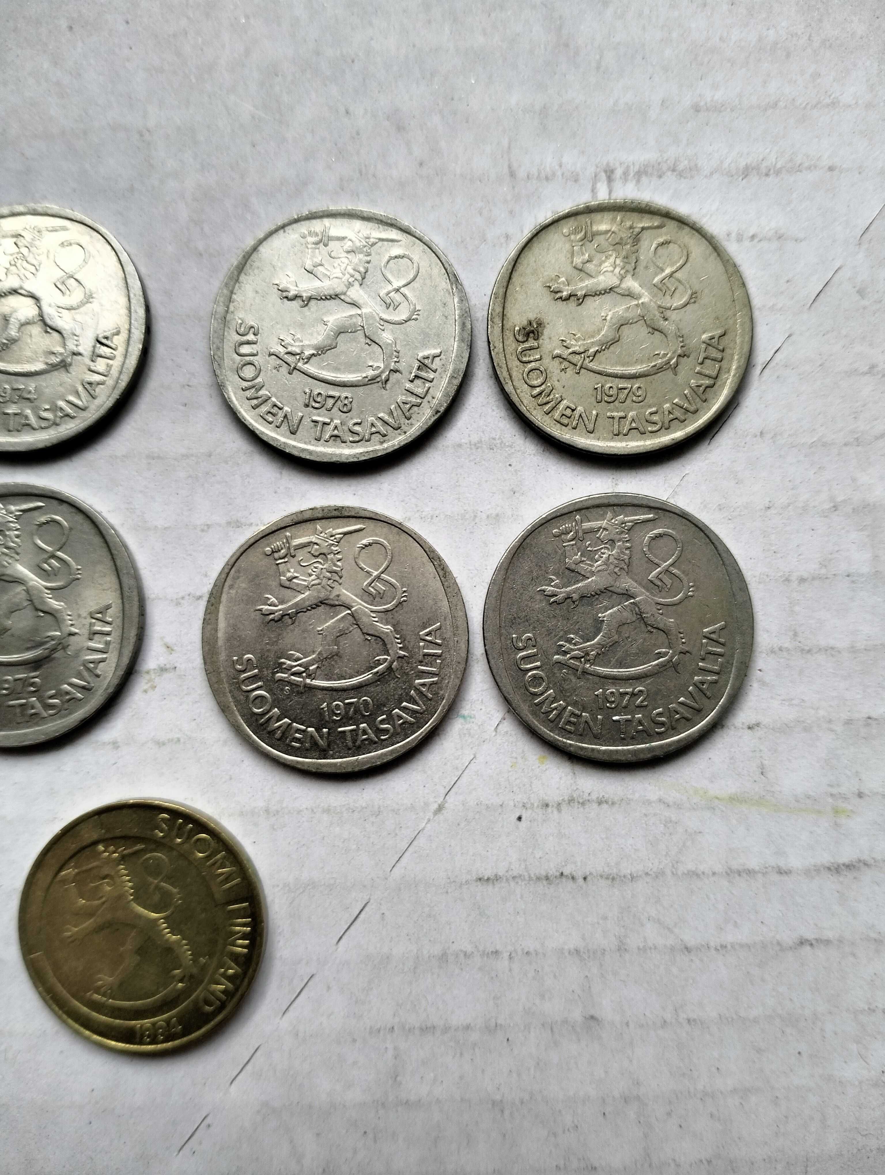 Zestaw 1 marka Finlandia, monety