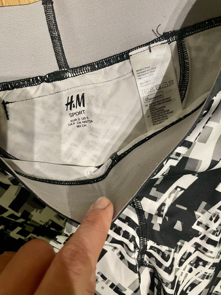 Legginsy H&M do biegania j.nowe z koeszonką s/36