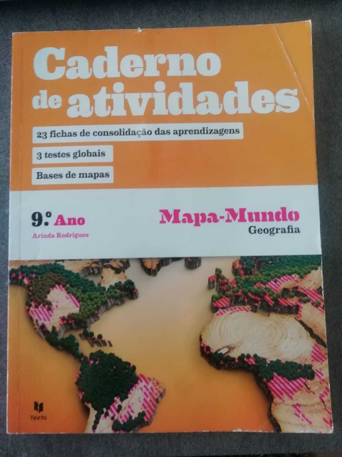 Caderno de atividades Geografia 9º ano ISBN 9789724752945