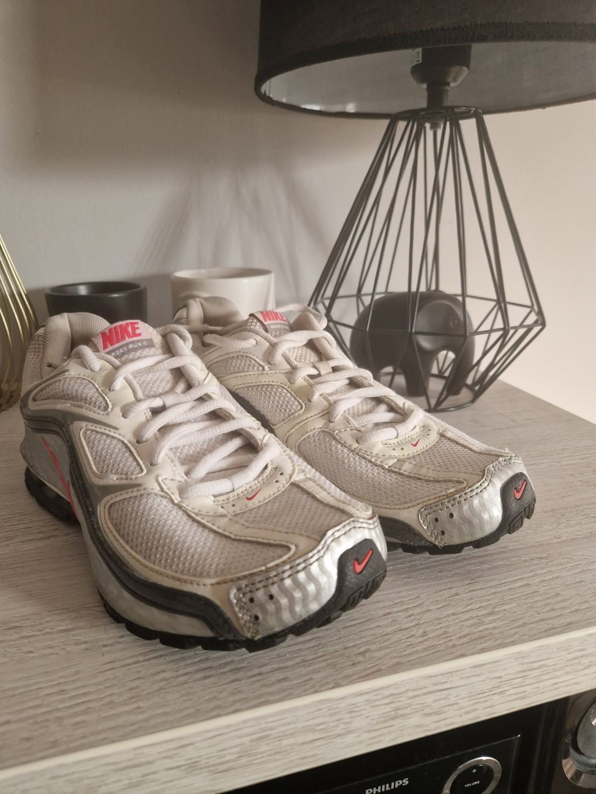 Nike Reax Run 5 białe metaliczne srebrne damskie rozmiar 38