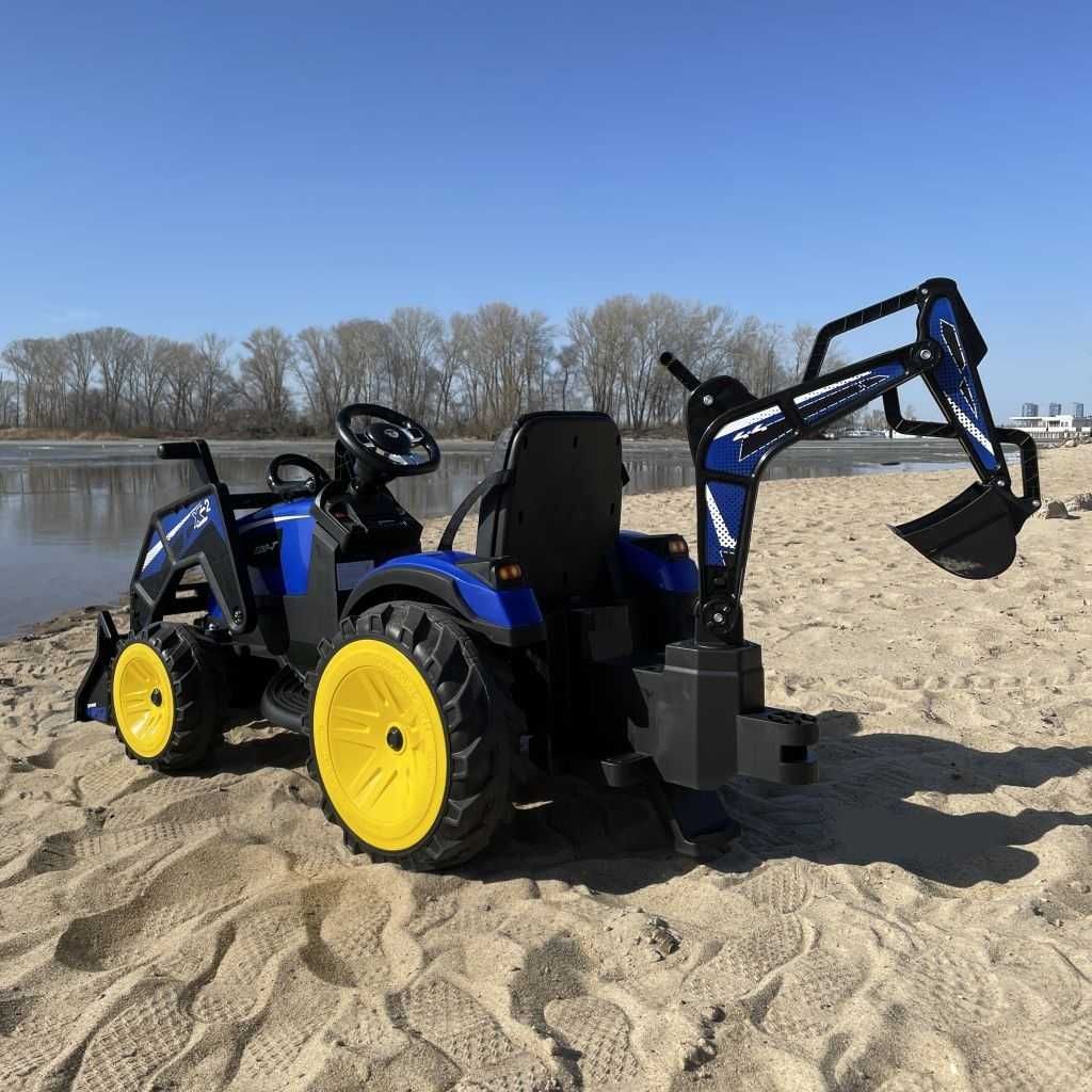 TRAKTOR Koparka NEW HOLLAND 24V 600W Ciągnik Auto Akumulator RC DZIECI