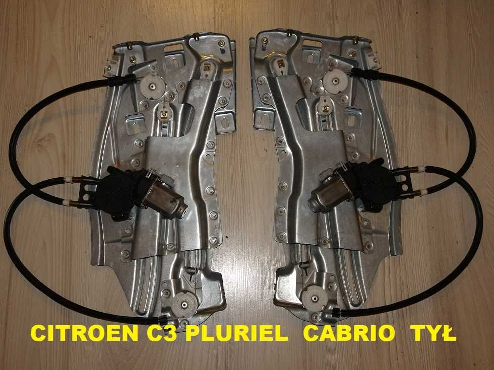 Citroen C3 PLURIEL Cabrio Podnośnik Mechanizm Szyby Tył Prawy [3a]