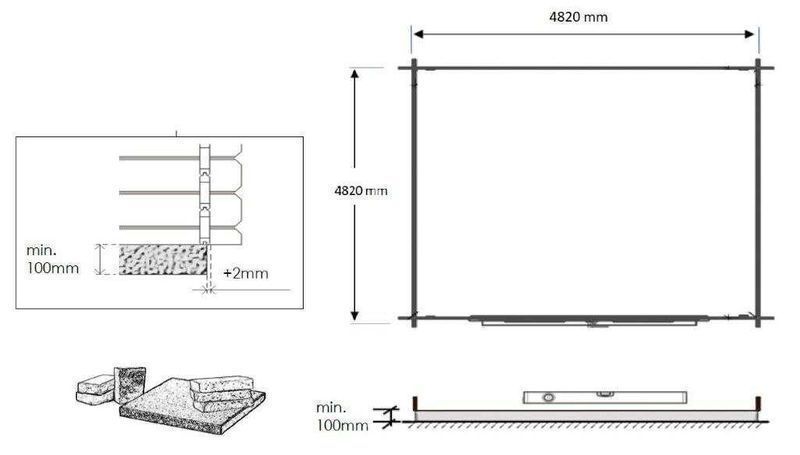 Domek ogrodowy 5x5 m impregnowany SZYBA DOM596