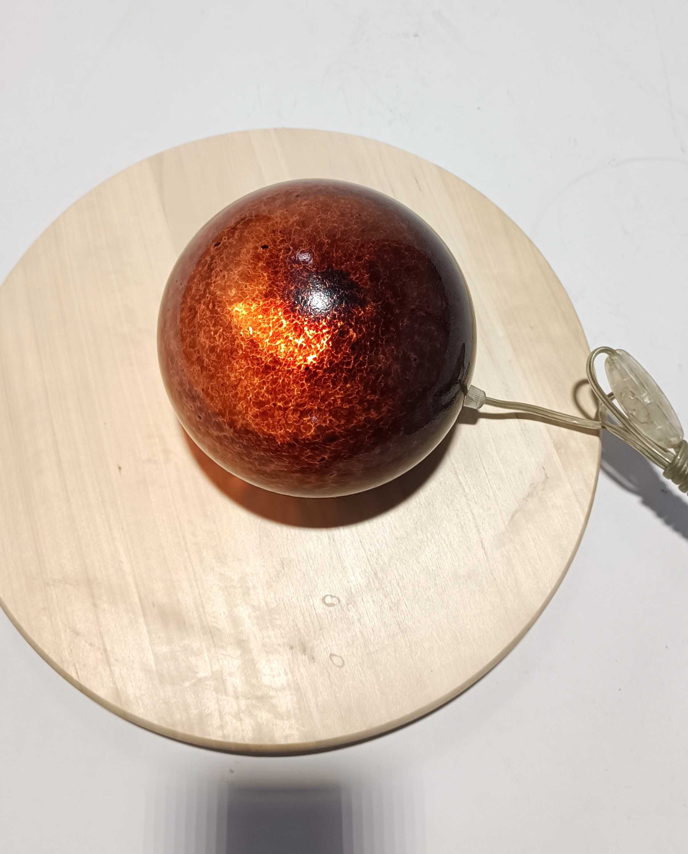 Candeeiro de mesa Globo | preto/castanho