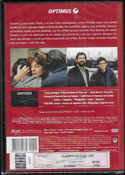 Nanni Moretti. O Quarto do Filho. (selado)