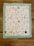 Kocyk dla niemowlaka lanila 60x70 cm mint tender friends