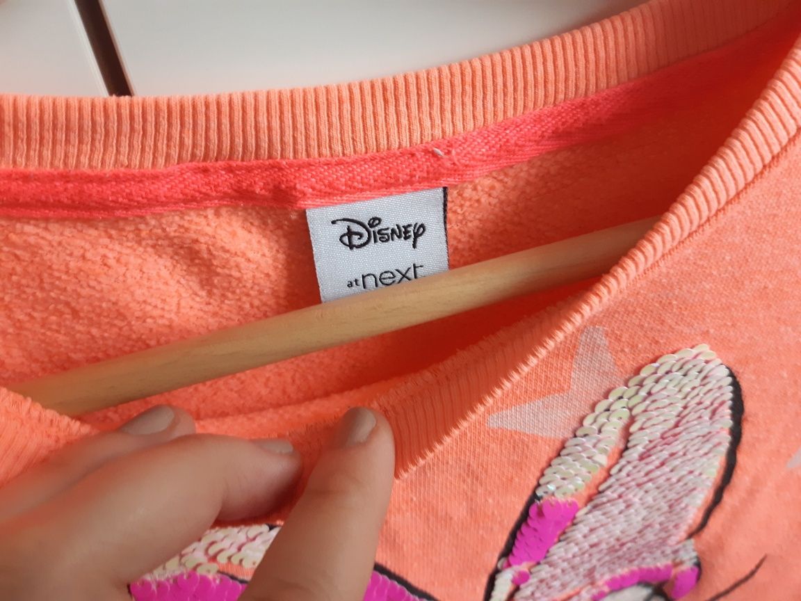 Bluza next Disney kaczka Daisy 140 cekiny